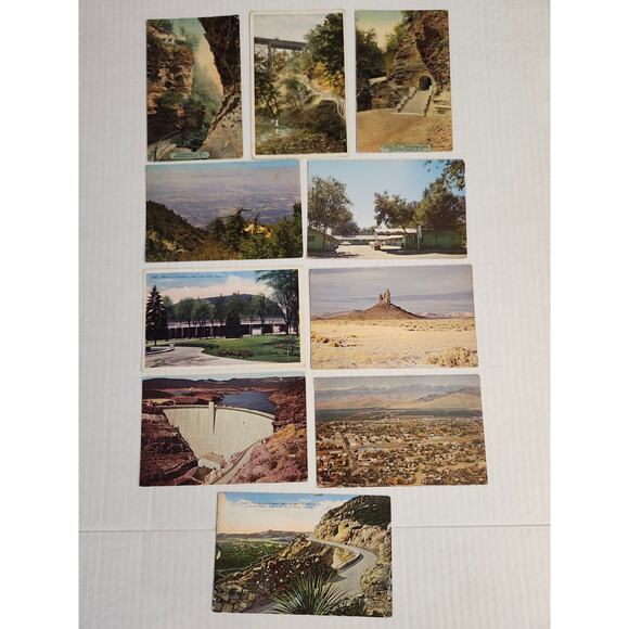 Postcard Lot Of 10 Vintage Mixed Scenery Outdoor California Wyoming Utah Blank - Picture 1 of 11
